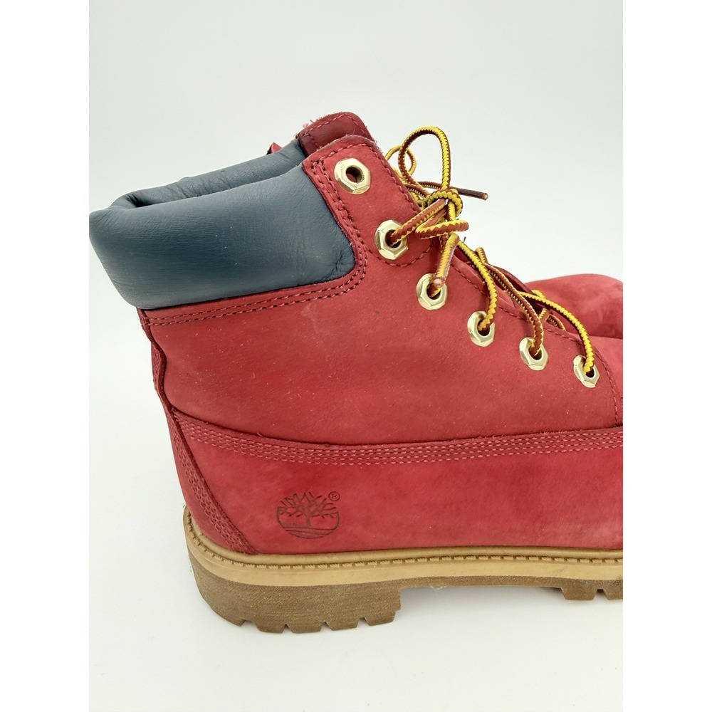 Timberland RARE Youth Red Leather Boot size 6.5 - Picture 5 of 12